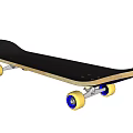Professional Skateboard Sports Equipment With Black Wooden Deck And Orange Durable Wheels