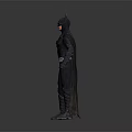 Batman Action Figure In Black Costume With Yellow Chest Symbol And Cape