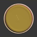 Citrus Fruit Jam In Red Jar With Yellow Lid And Fruit Illustrated Label