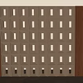 Ancient Screen Partition Middle Ancient Style Entrance Wall Partition Wall Background 3d model