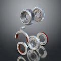 High Precision Hardware Tools Featuring Metal Gears Bearings And Industrial Components 3d model