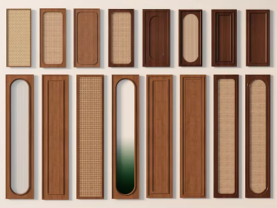 Various Wooden Panel Designs with Different Textures Shapes and Patterns for Interior 3d model