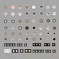 Various Decorative Lighting Fixtures Featuring Different Shapes Colors And Designs On Gray Background