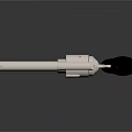 Silver Metal Revolver With Black Grip And Shiny Finish On Dark Background