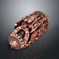 Reddish Brown Handcrafted Decorative Piece With Intricate Carved Patterns And Hollowed Design