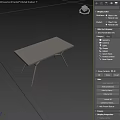 Modern Minimalist Outdoor Table With Matte Grey Tabletop And Sturdy Cross Metal Support Legs