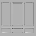 Wall panel line background wall 3d model