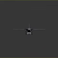 Gray Jet Airplane Model With Red Striped Wings And Pointed Nose