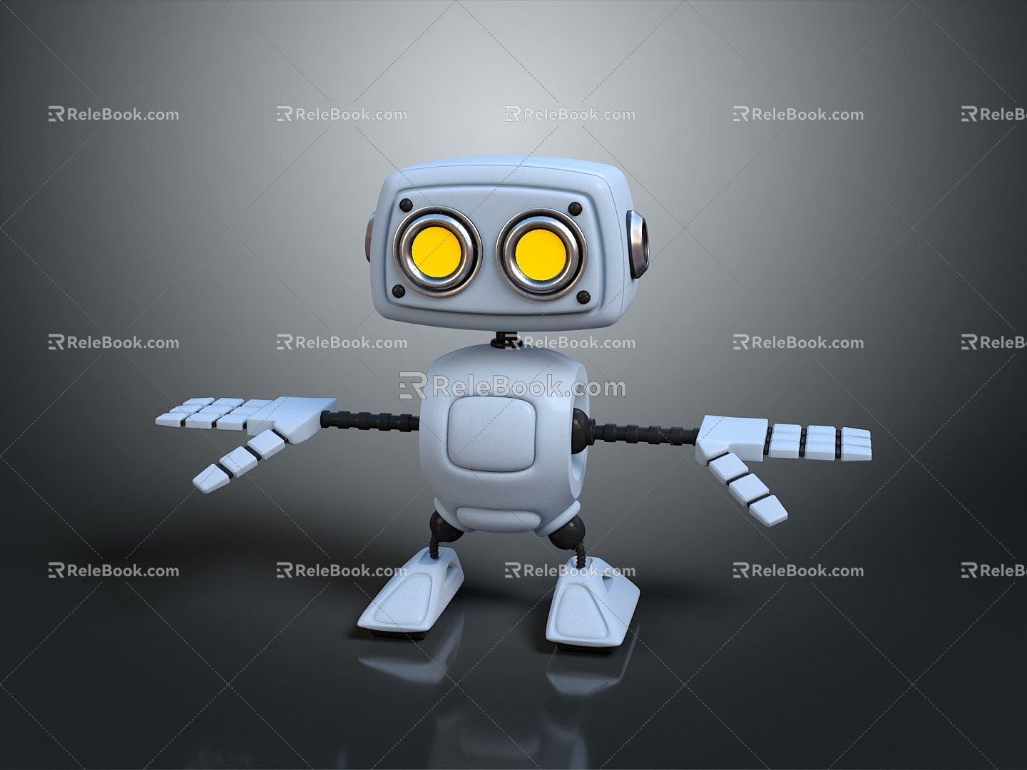 Robot Robot Assistant Small Robot Robot Butler Robot Butler Figure Game Figure 3d model