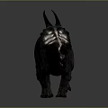 Realistic Triceratops 3D Model With Armored Skin Sharp Horns And Standing Pose
