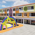 Modern Kindergarten Architecture School Architecture Landscape Campus Landscape Primary and Secondary School Architecture Primary School Architecture Teaching Building Education Building 3d model