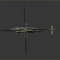 Green Medical Rescue Helicopter With Red Cross Symbol And Rotors On Dark Background