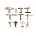Modern Column Package Column 3d model
