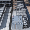 Modern workshop atmosphere aerial work 3d model