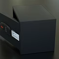 Modern Black Filing Cabinet With Open Door Secure Lock And Metal Design