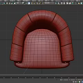 Green Leather Office Chair With Wooden Armrests And Rolling Wheels Base