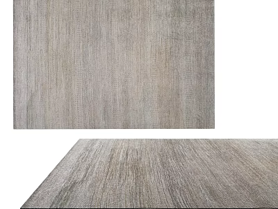 Square Gray Woven Carpet With Natural Texture For Living Room Decor 3d model