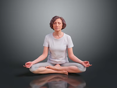 Comfortable Casual Daily Life Essentials White T shirt And Gray Pants For Relaxation 3d model