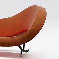 Modern Curved Lounge Chairs In Blue And Gray With Metal Frame Design