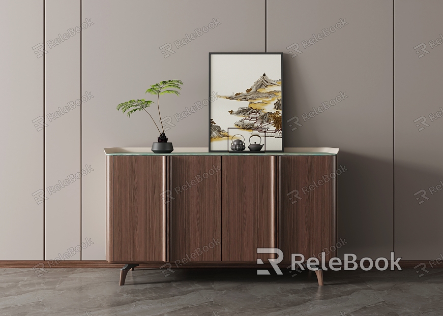 New Chinese Style Sideboard Sideboard Sideboard Sideboard Decorative Cabinet Entrance Cabinet Storage Cabinet model