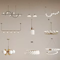 Stylish Ceiling Pendant Lights With Various Designs Round Shapes And White Globes