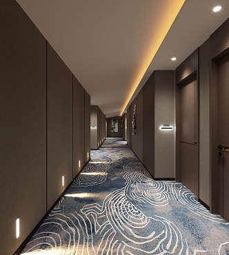 Modern Away Hotel Corridor 3d model