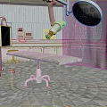 Modern Operating Room Interior With Surgical Lamp Operating Table And Medical Equipment