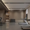 Modern Fitness Gym Interior With Treadmills Exercise Bikes Mirrors And Training Space