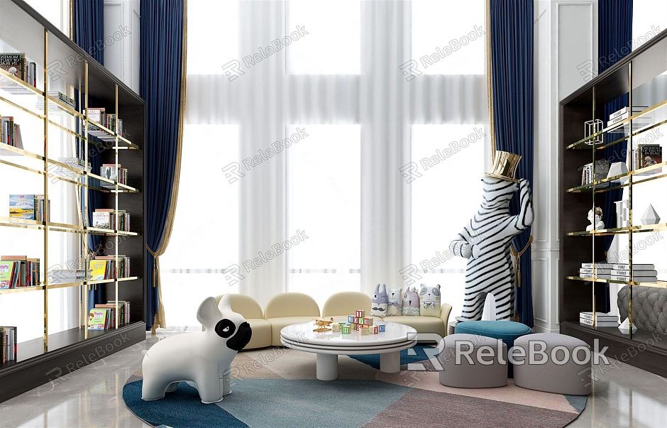 Light Luxury Children's Entertainment Room model