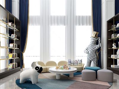 Light Luxury Children's Entertainment Room model