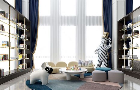 Light Luxury Children's Entertainment Room 3d model