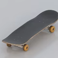 Professional Skateboard Sports Equipment Featuring Gray Deck And Four Yellow Wheels