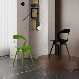 Modern Dining Chair Dining Chair Single Chair 3d model