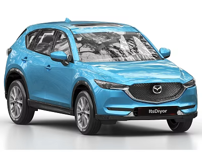 Blue Mazda SUV Car Exterior Design With Sleek Styling And Modern Features 3d model