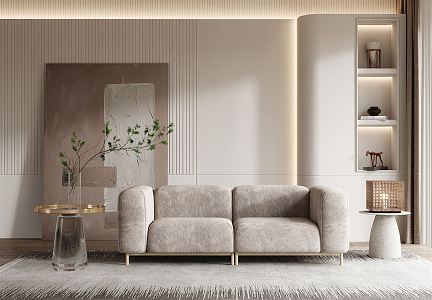 modern double sofa 3d model