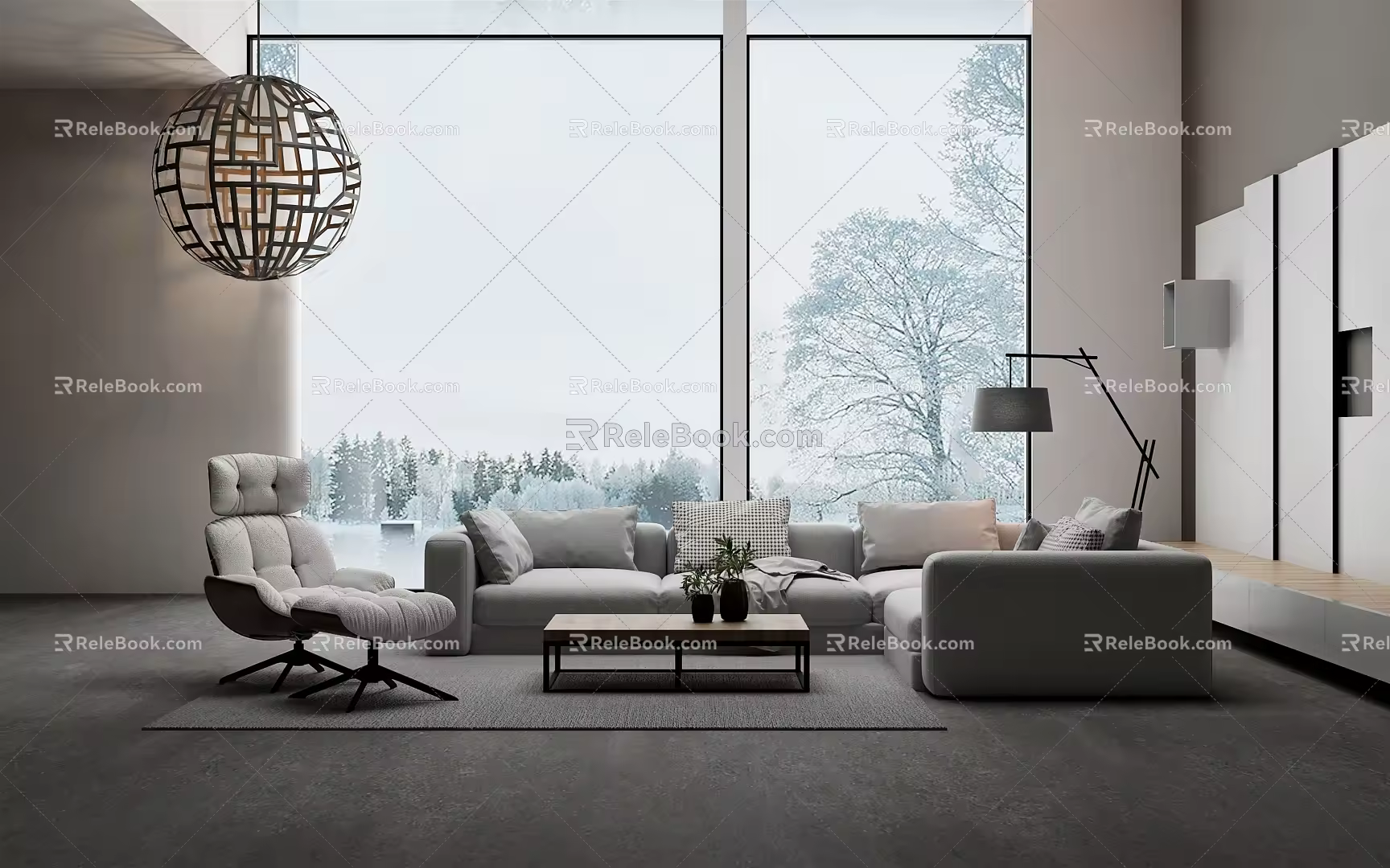 Modern Sofa Coffee Table Combination Sofa Combination 3d model