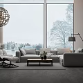 Modern Sofa Coffee Table Combination Sofa Combination 3d model