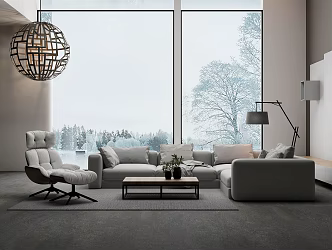 Modern Sofa Coffee Table Combination Sofa Combination 3d model