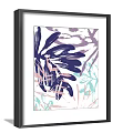 Set of Two Vibrant Framed Botanical Paintings With Leaf Patterns For Wall Decor 3d model
