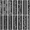 Various Stepping Stones Designs With Stone Brick And Pebble Arrangements For Garden Pathway