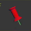 Red Thumbtack with Metal Point for Office and Home Stationery Use