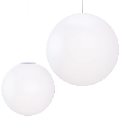 White Spherical Pendant Lights Modern Home Interior Ceiling Hanging Lighting Fixtures 3d model