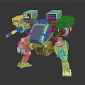 Modern Robot Warrior Mechanical Combat Police Mechanical Armor 3d model