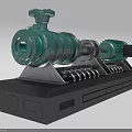 Green Horizontal Cylindrical Industrial Equipment With Black Base And Motor Component For Industrial Use