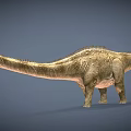 Game Movie Character Sauropod Dinosaur With Long Neck And Realistic Skin Texture