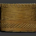 Handwoven Birch Bark Storage Basket With Natural Texture And Woven Edges