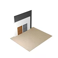 Modern Brown And Black Double Doors With Metal Handles For Home Interior