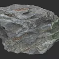 Natural Microtopography With Layered Rock Structure And Gray Red Green Textures