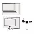 Professional Leica Projection Surveillance Setup With Projector Camera Screen And Mount