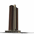 Modern High Rise Residential Building Exterior With Brown Beige Facade And Multiple Windows